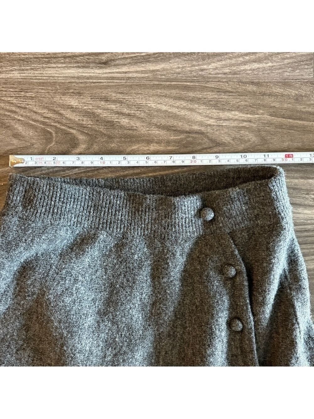 Le Lis Gray Asymmetrical Women's Skirt XS - Picture 5 of 9